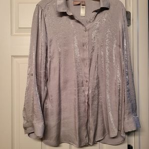 Chicos silver blouse